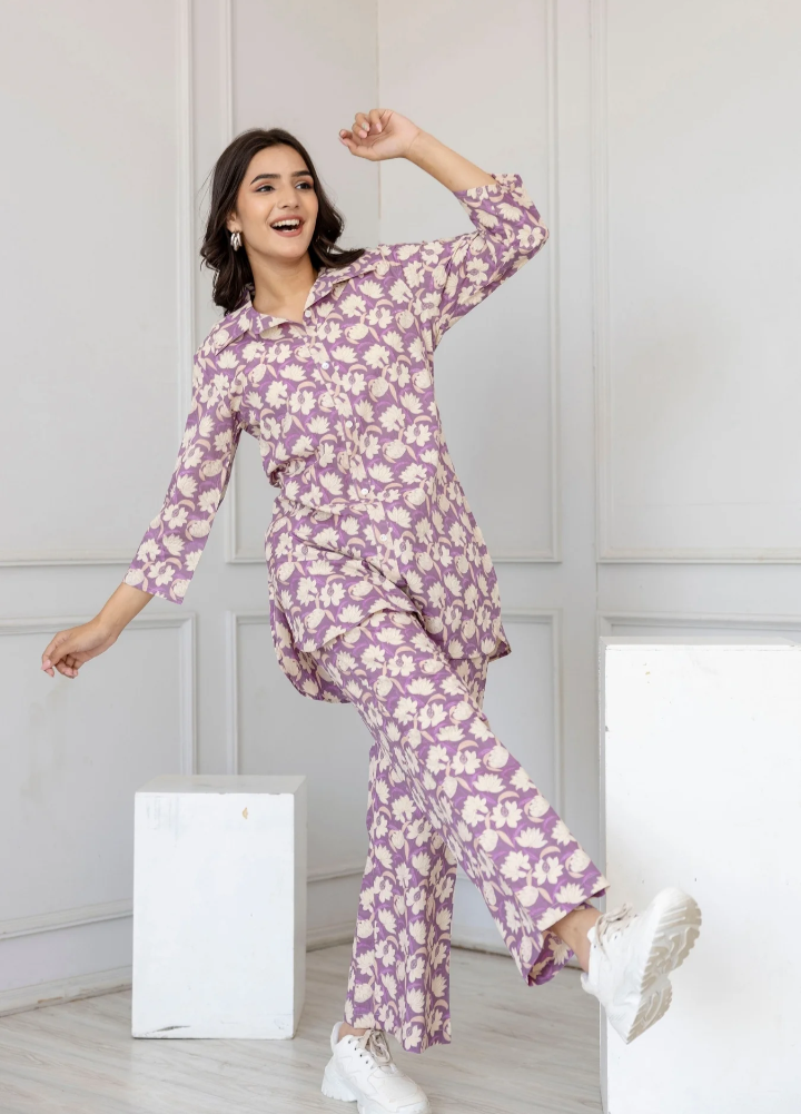 2 PC CO-ORD SET LILAC