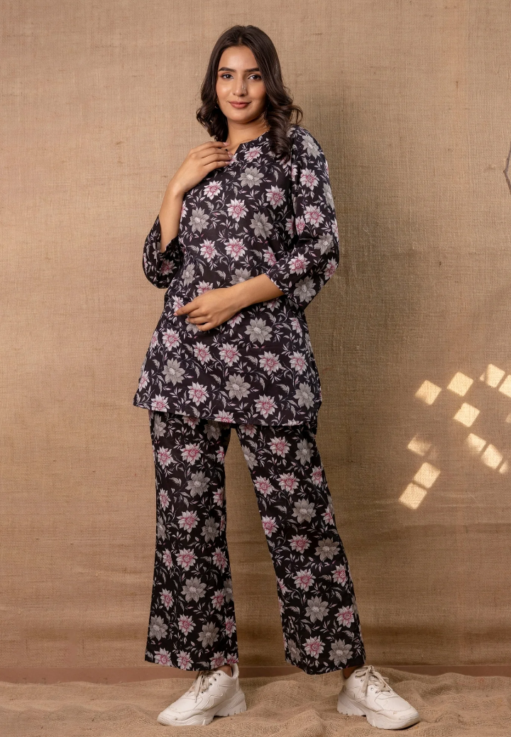 2 PC CO-ORD SET BLACK