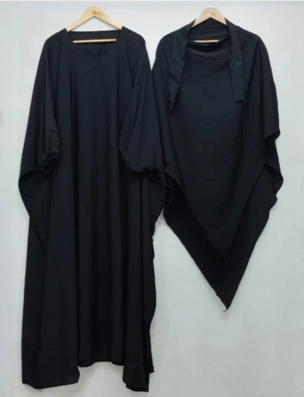 (ABAYA+KHIMAR) BLACK
