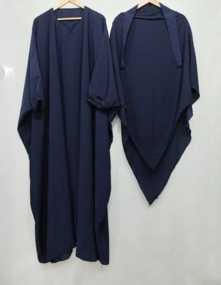 (ABAYA + KHIMAR)NAVY BLUE