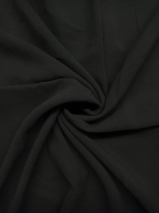 PLAIN GEORGETTE HIJAB - BLACK
