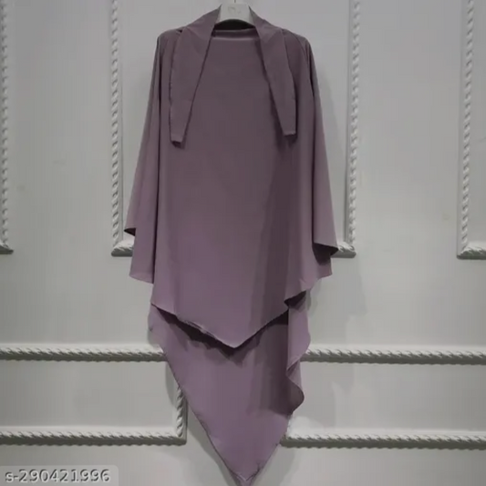 SINGLE LAYER KHIMAR WITH FREE NAQAB TPINK
