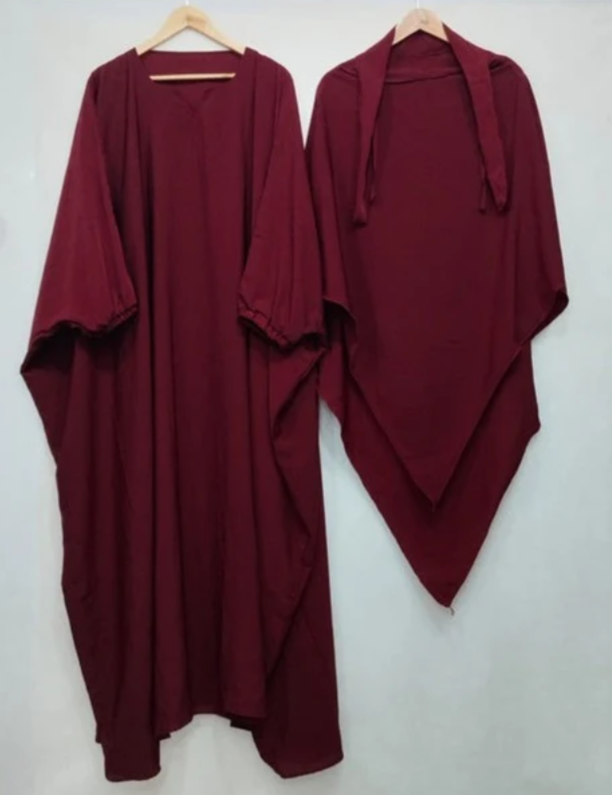(ABAYA + KHIMAR) MAHROON