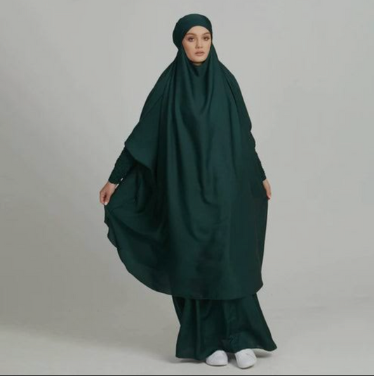 3-PIECE JILBAB BOTTLE GREEN