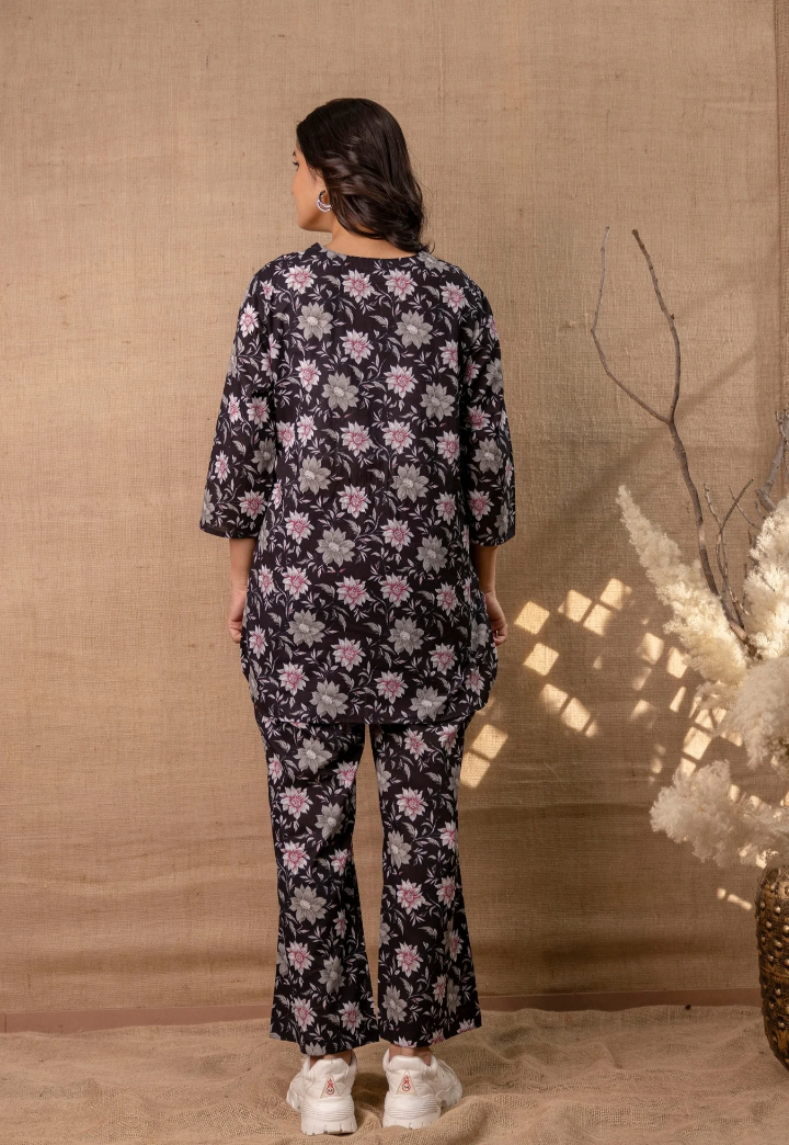 2 PC CO-ORD SET BLACK