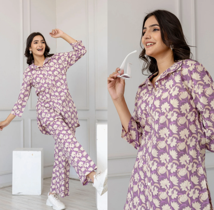 2 PC CO-ORD SET LILAC
