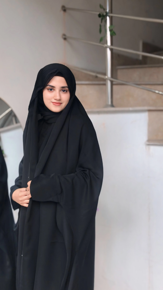 IRAQI BUTTON ABAYA IN IMPORTED GEORGETTE CHIFFON