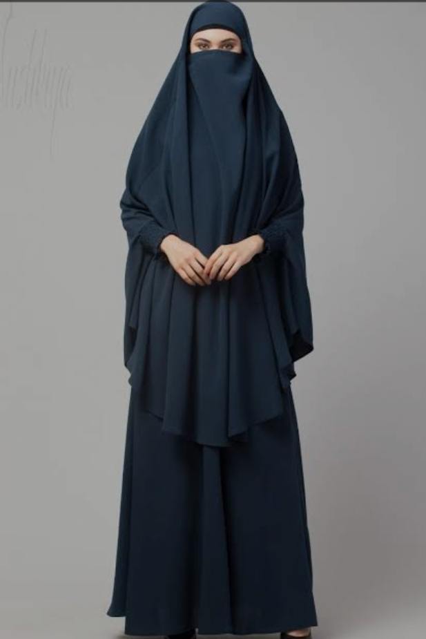 3-PIECE JILBAB SET NAVY BLUE